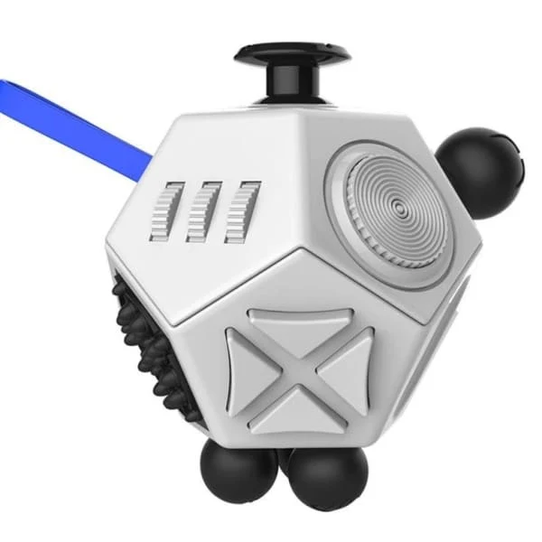 Fidget Cube 12 Faces Blanc
