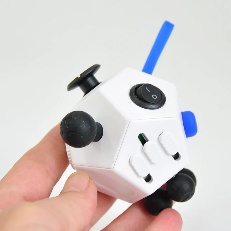 Fidget Cube 12 Faces Blanc