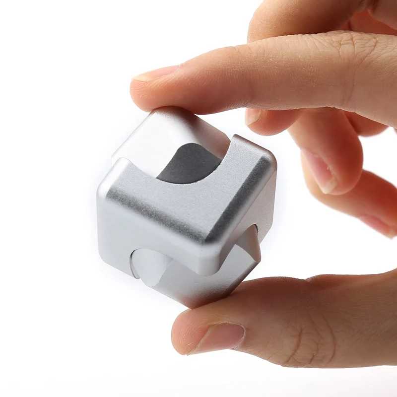 Fidget Cube Spinner Argent