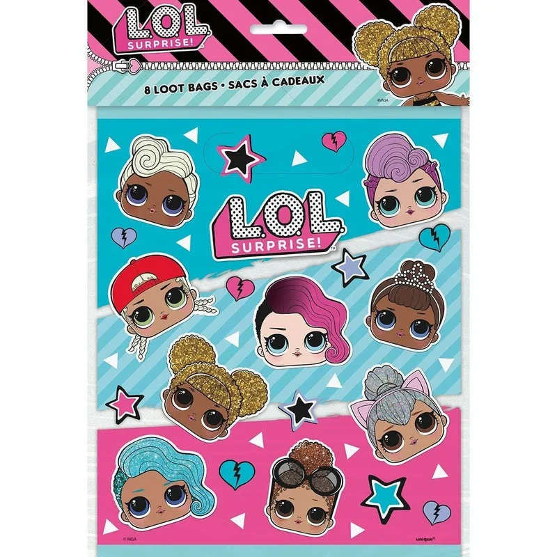 LOL Surprise Loot Bags, 7.5 × 11.25 Inches, 8 Count