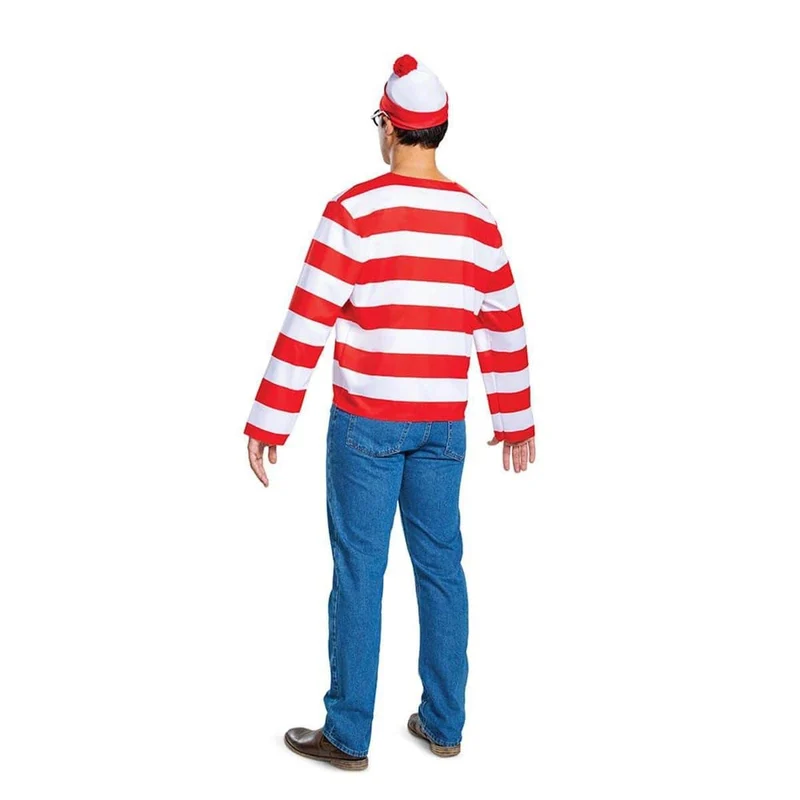 Waldo Classic Costume for Adults, Where's Waldo