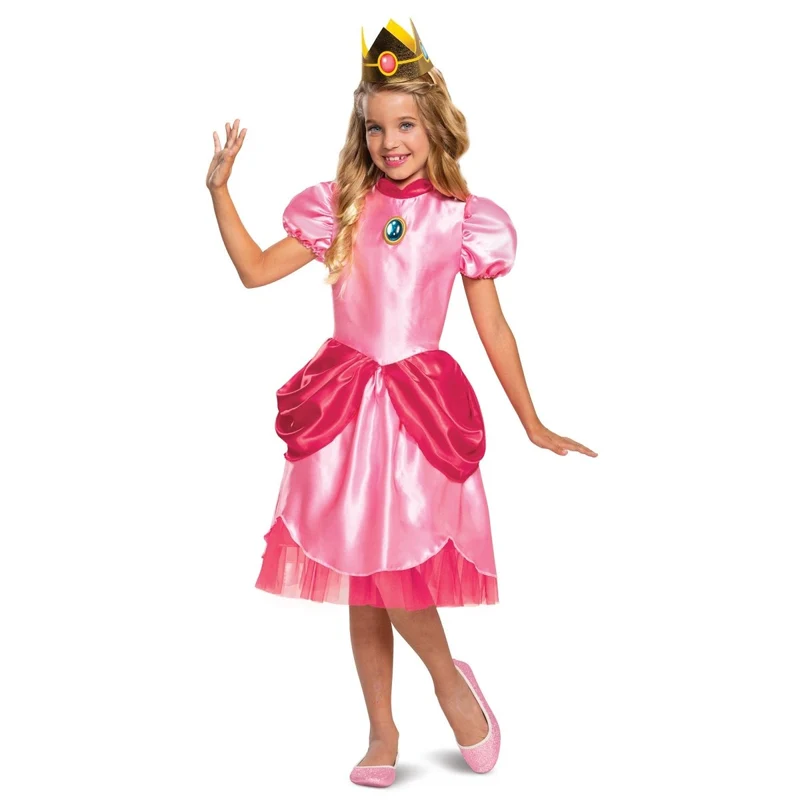 Peach Classic Costume for Kids, Super Mario Bros.