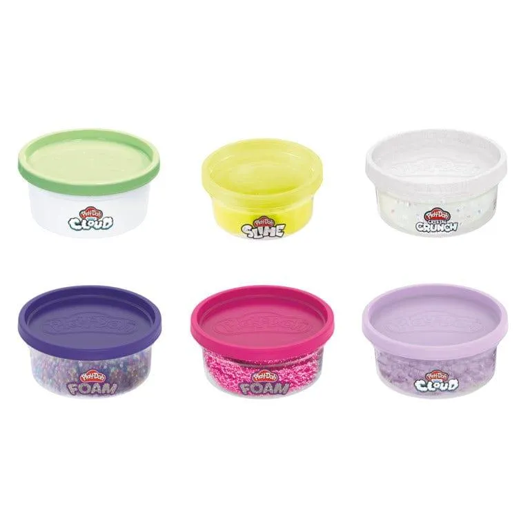 Play-Doh 6 Textured Variety Pack Of Slime