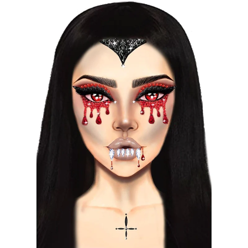 Vampire Adhesive Face Jewels