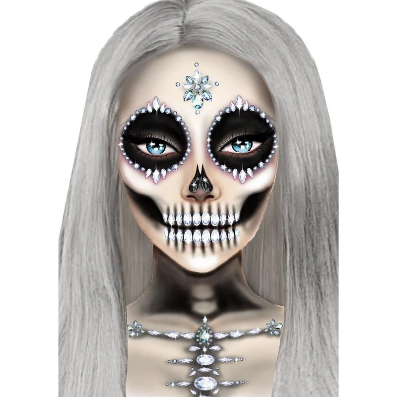 Skeleton Adhesive Face Jewels