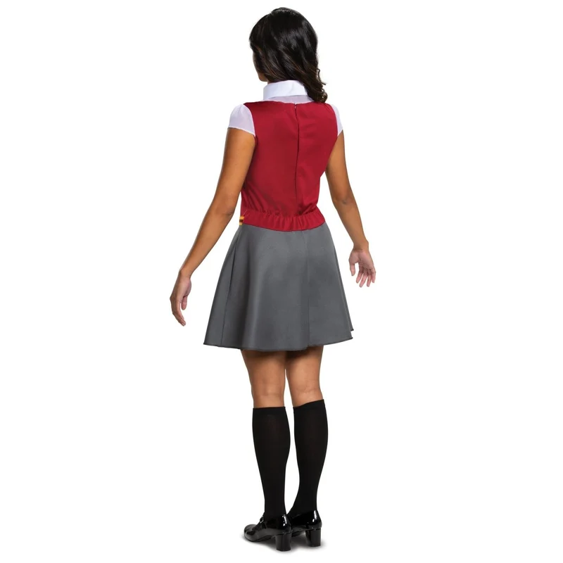 Harry Potter Gryffindor Dress for Teens, Red & Grey Dress and Collar with Neck Tie
