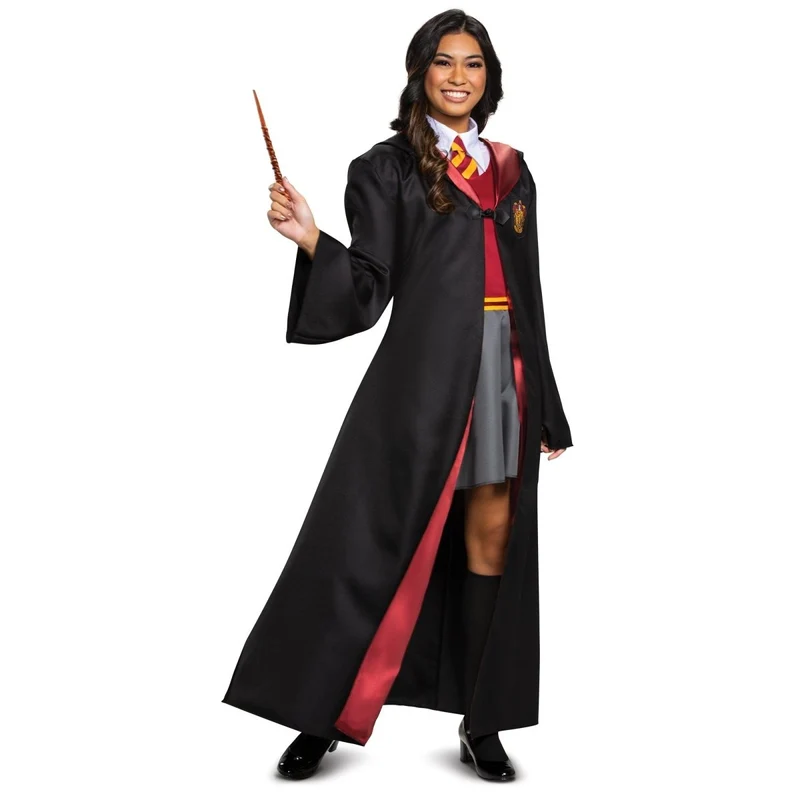 Harry Potter Gryffindor Dress for Teens, Red & Grey Dress and Collar with Neck Tie