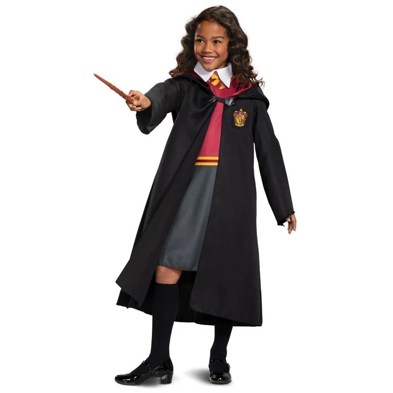 Harry Potter Gryffindor Dress Costume for Kids, Red & Grey Dress and Collar with Neck Tie