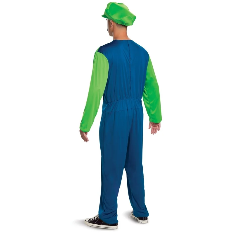 Luigi Classic Costume for Adults, Super Mario Bros.