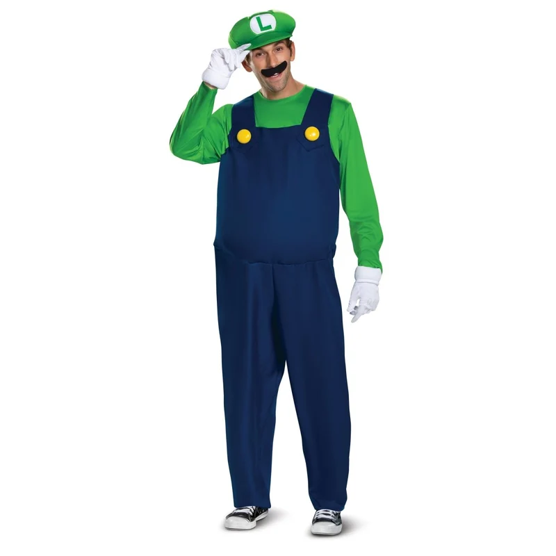 Luigi Deluxe Costume for Adults, Super Mario Bros.