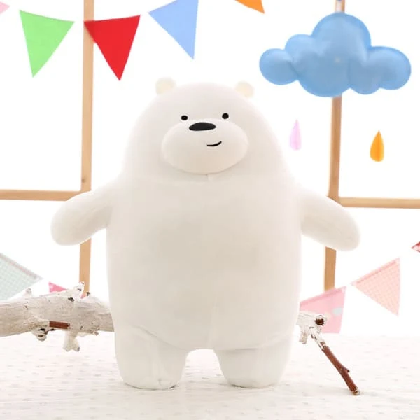 Peluche kawaii Papa Ours Blanc