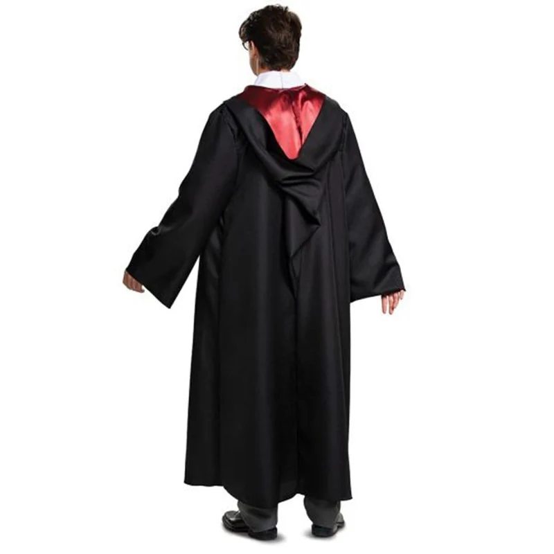 Harry Potter Gryffindor Deluxe Costume for Adults, Black and Red Satin Robe