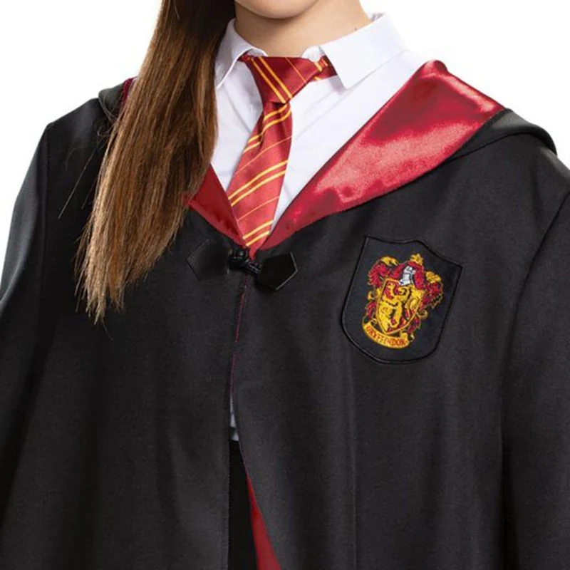 Harry Potter Gryffindor Deluxe Costume for Adults, Black and Red Satin Robe