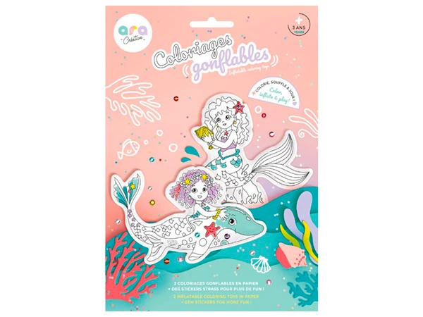 Coloriages gonflables - Sirènes et Strass- Ara Créative