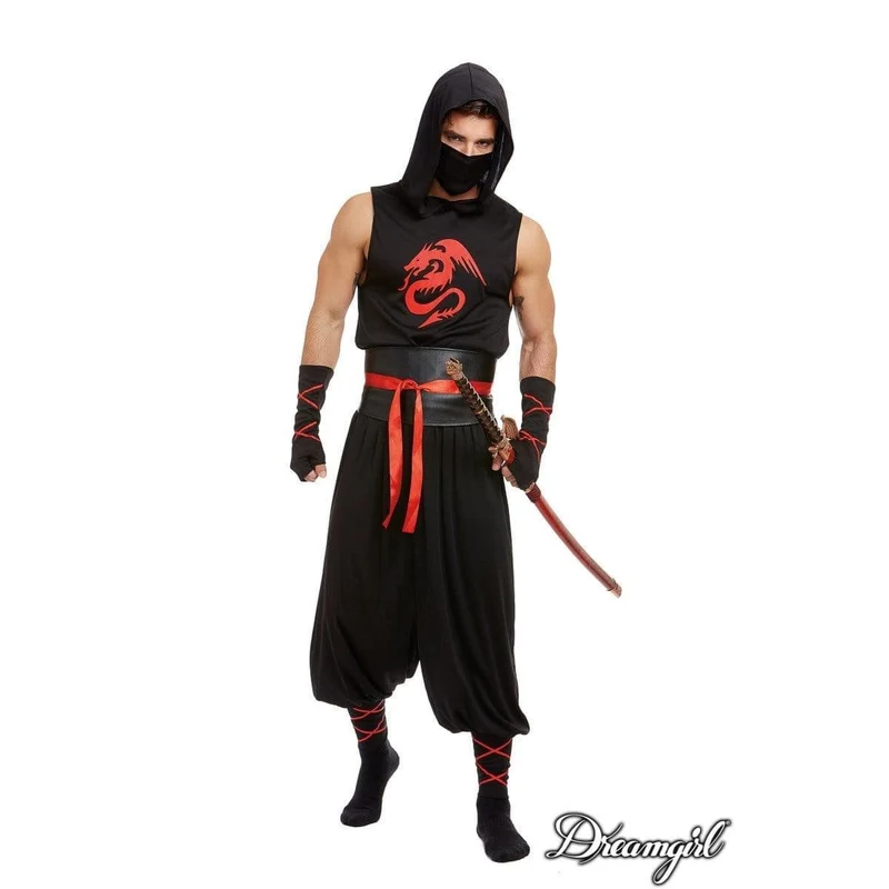 Red Ninja Costume for Adults