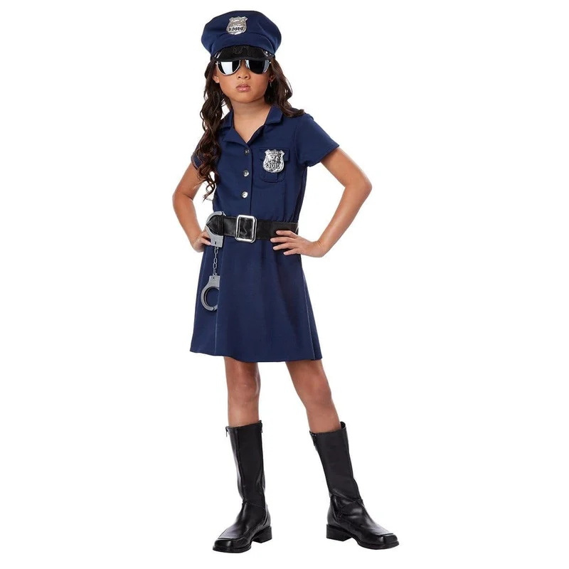Police Officer Costume for Kids, Blue Dress
