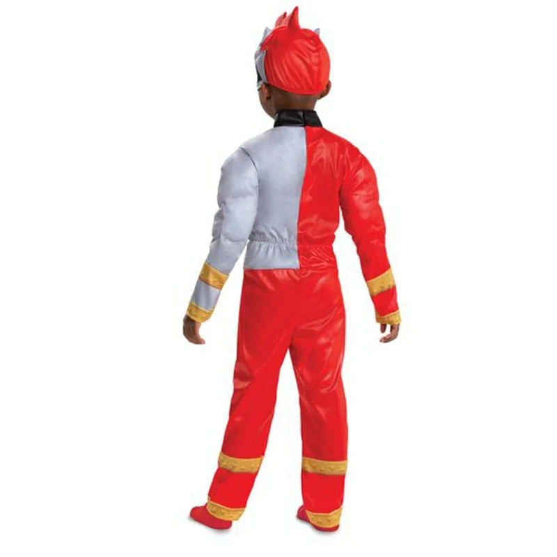 Red Power Rangers Dino Costume with Muscles for Toddlers