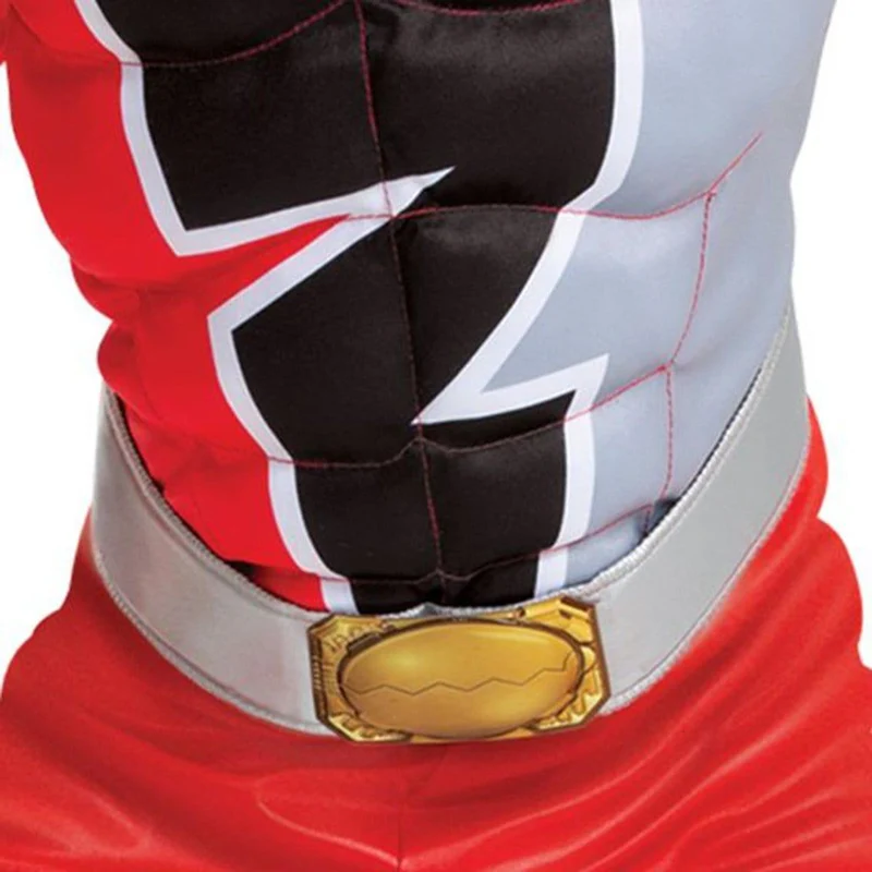 Red Power Rangers Dino Costume with Muscles for Toddlers