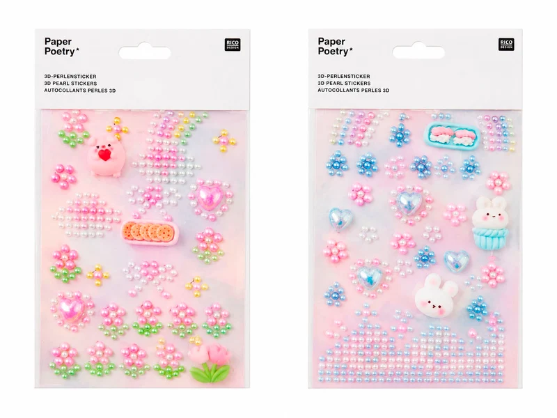 Autocollants perles et figures 3D Cookies - Rico