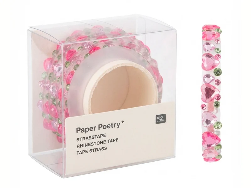 Rouleau d'autocollants perles et coeurs pastel - Rico
