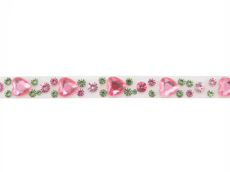 Rouleau d'autocollants perles et coeurs pastel - Rico