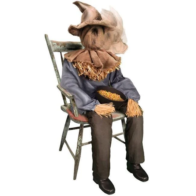 Sitting scarecrow animatronic