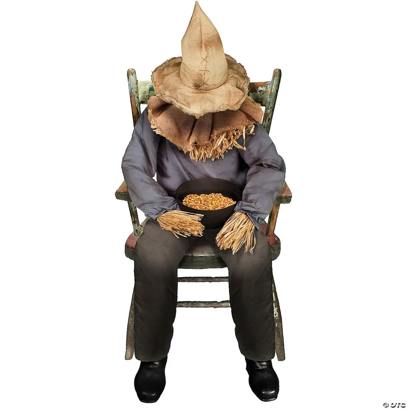 Sitting scarecrow animatronic