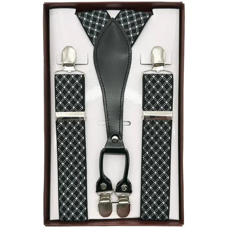 Black & White Suspender for Adults