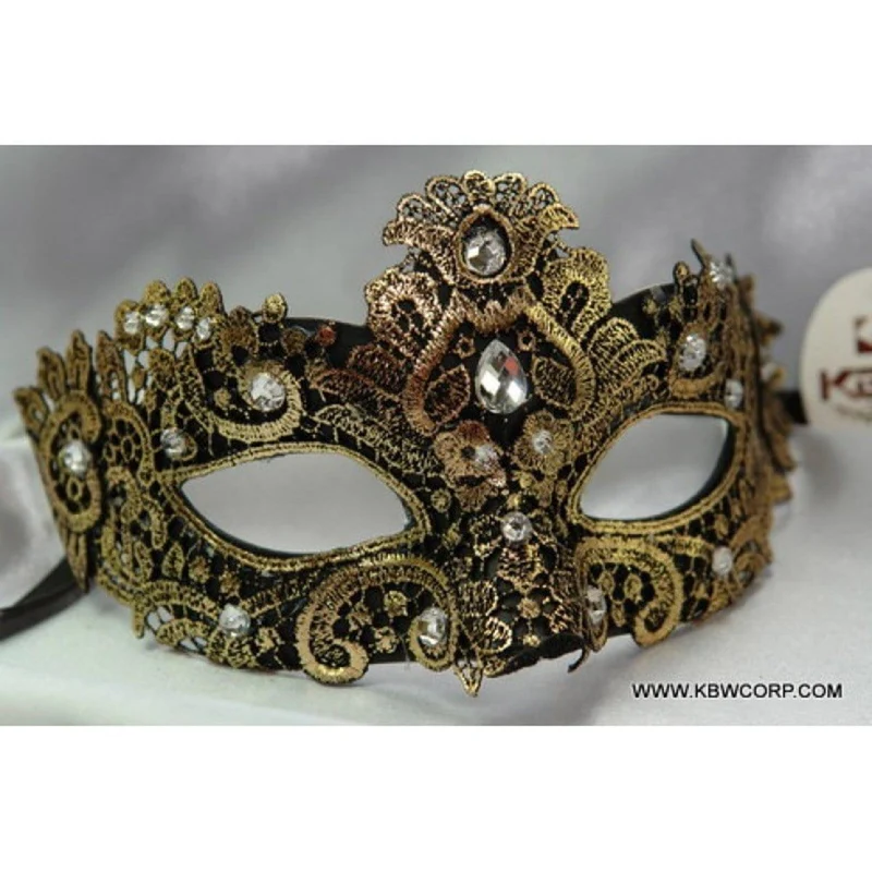 Gold Venetian Lace Mask