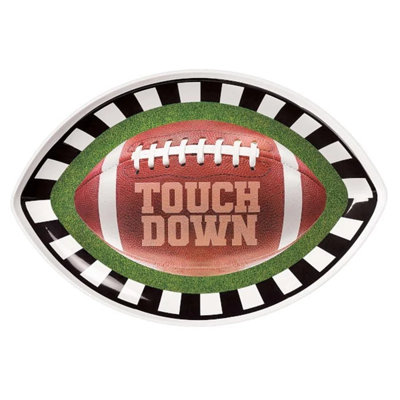 Game On Football Shaped Platter