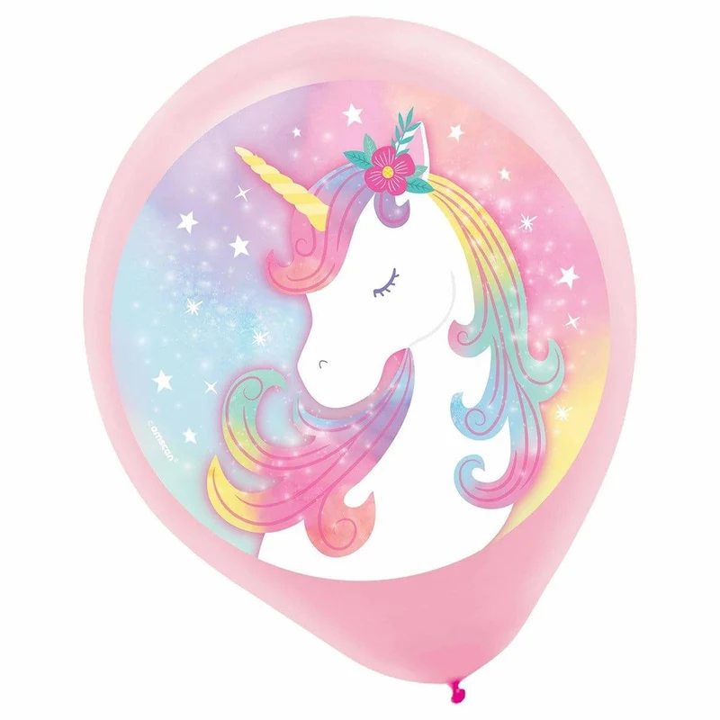 Enchanted Unicorn Latex Balloon, 5 Count