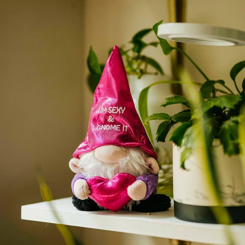Sexy and I Gnome It Plushie with Heart