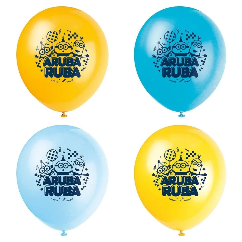 Minions Latex Balloons 12 Inches, 8 Count