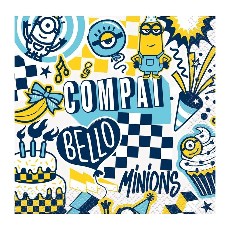 Minions Beverage Napkins, 16 Count