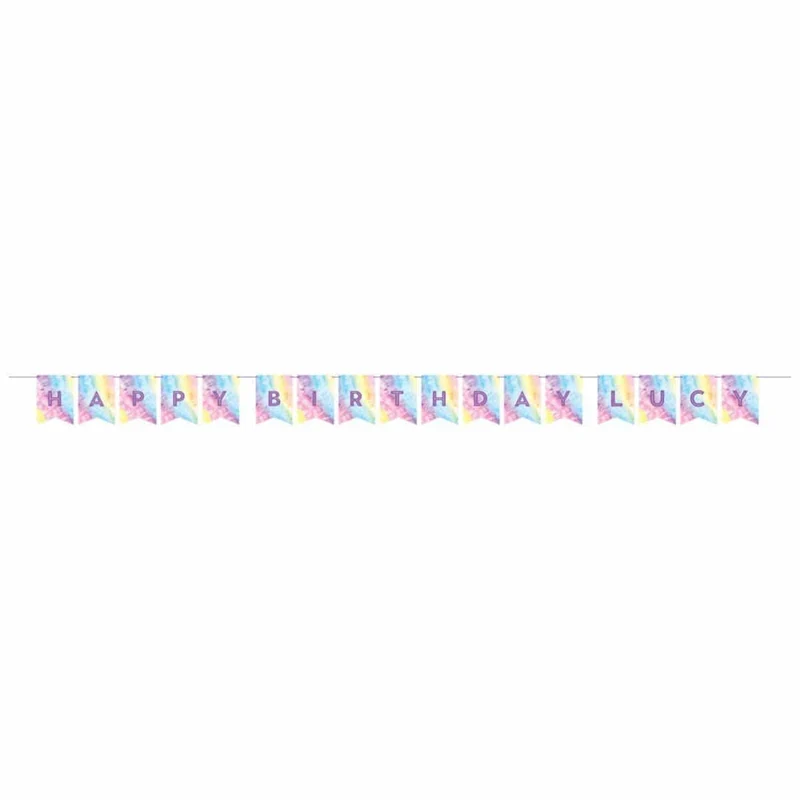 Tie Dye Party customizable banner