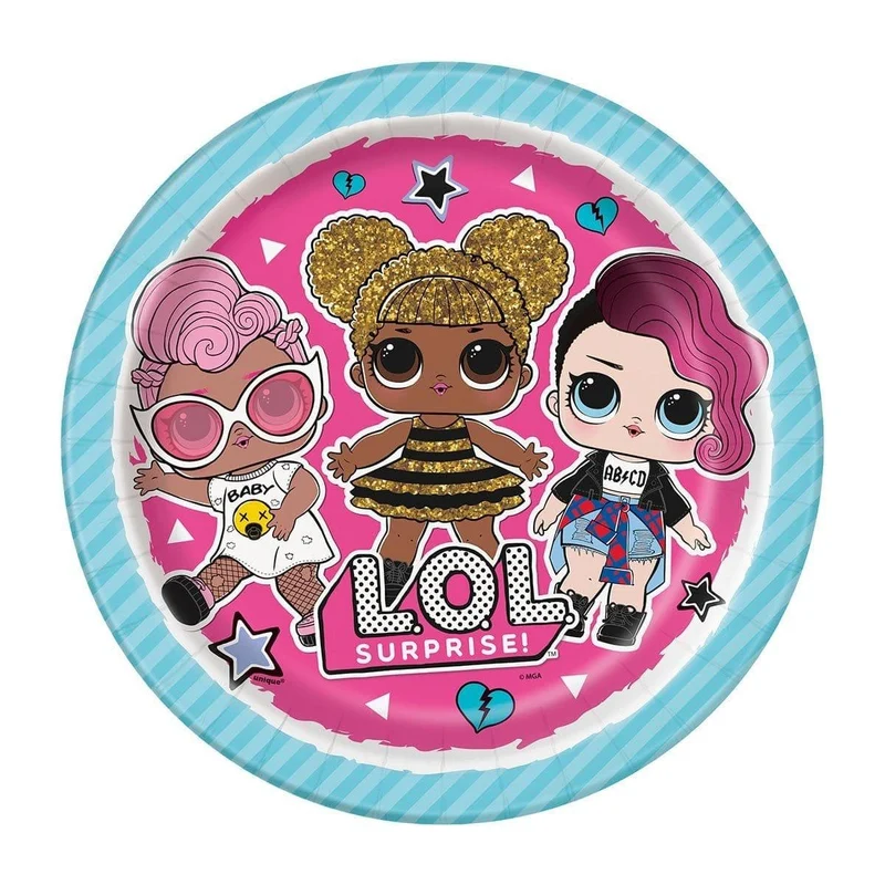 LOL Surprise dinner Plates 9 inches, 8 count