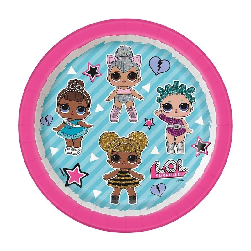 LOL Surprise Dessert Plates 7 inches, 8 Count