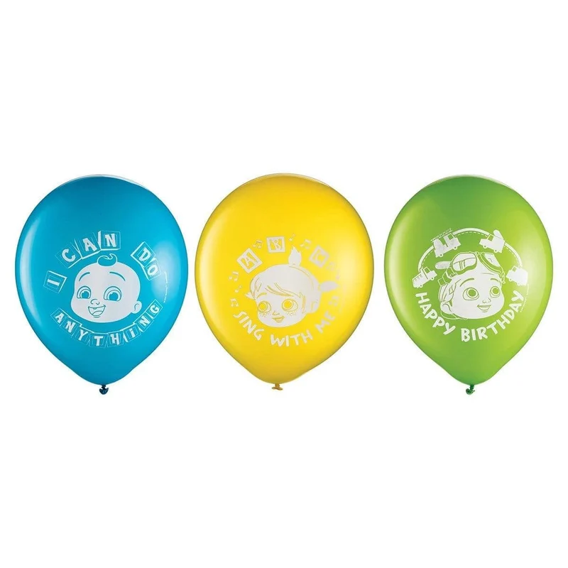 Cocomelon Latex Balloon 12 inches, 6 Count