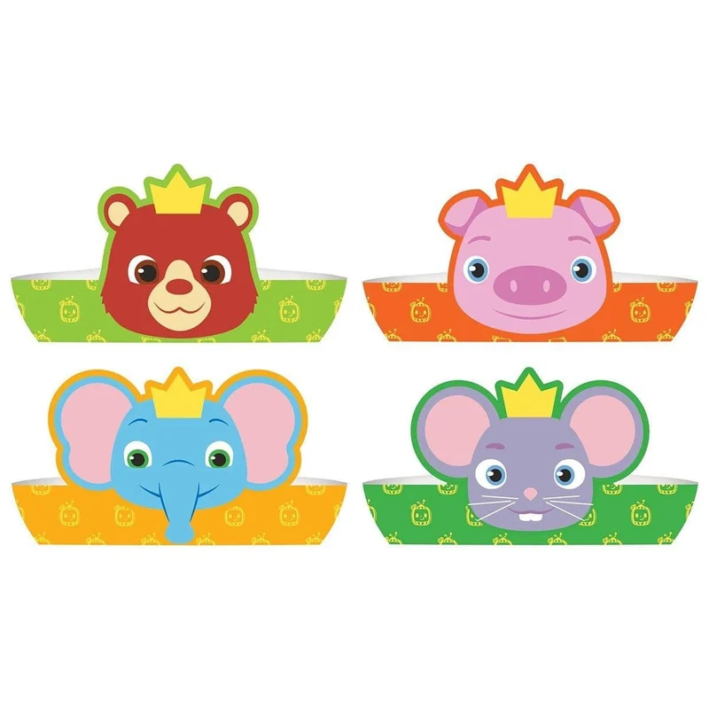 Cocomelon Paper Crowns, 8 Count