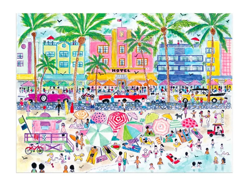 Puzzle South Beach Miami par Michael Storrings 1000 Pièces - Galison