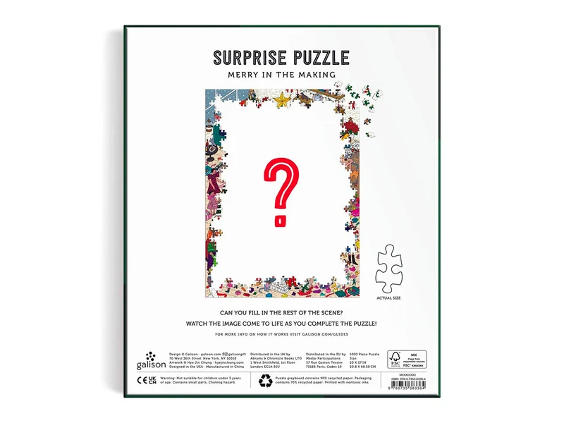Puzzle Merry In The Making Surprise 1000 Pièces - Galison