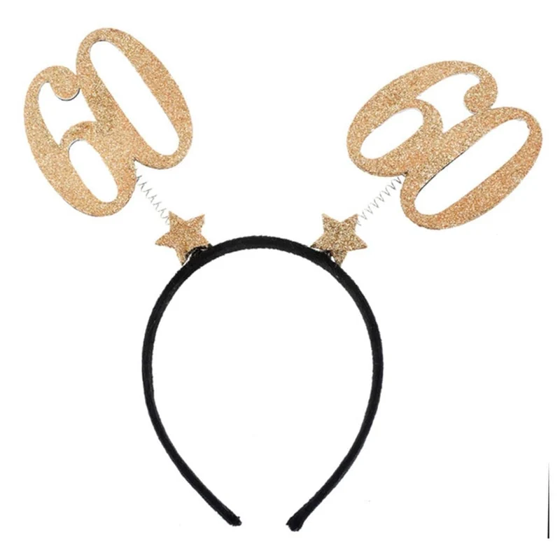 60th Glitter Headband