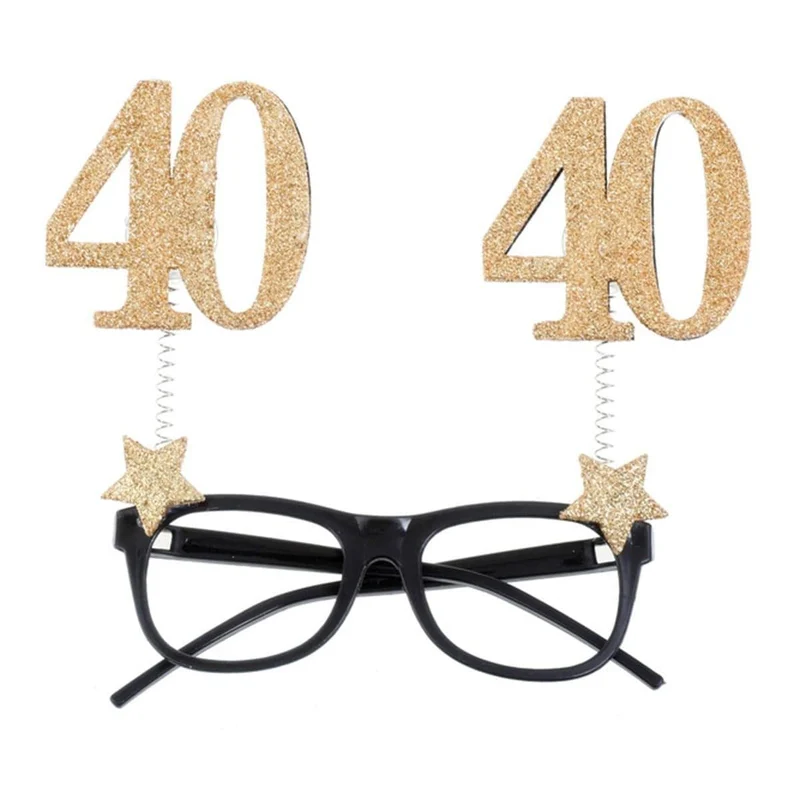40th Glitter Glasses