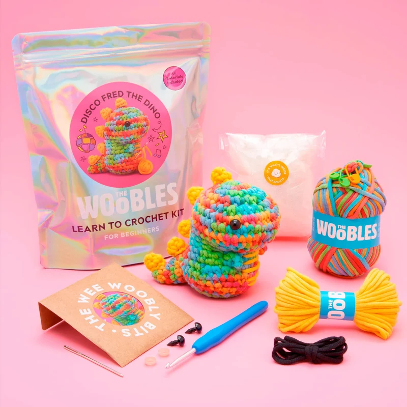Fred the Rainbow Dinosaur Beginner Crochet Kit