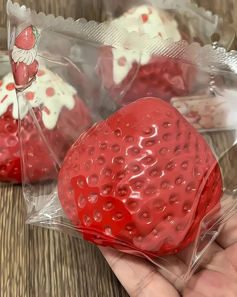 Strawberry Squishy Stress Relief Decompression Toy