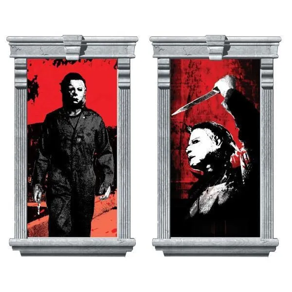 Halloween 2 movie window decorations