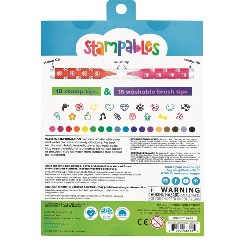 Stampables: Double-Ended Brush & Stamp Markers