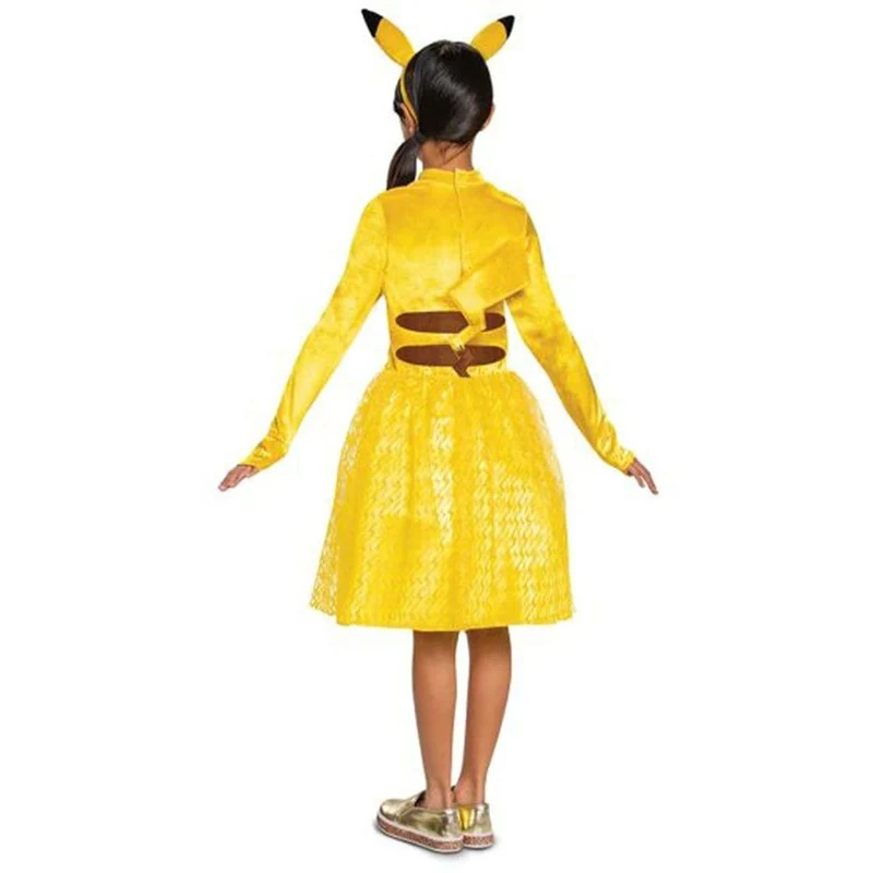 Pikachu Classic Costume for Kids, Pokémon, Yellow Dress and Headpiece