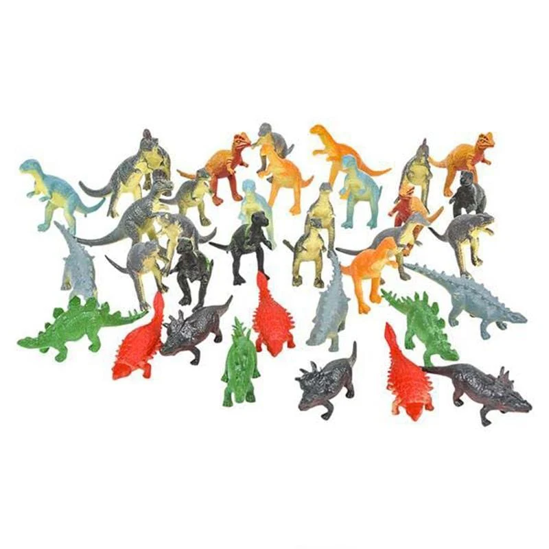 Dinosaurs figurines, 12 per package