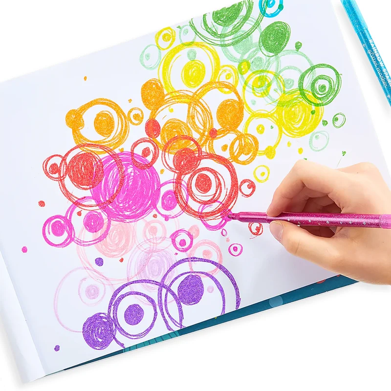 Rainbow Sparkle Glitter Markers - Set of 15